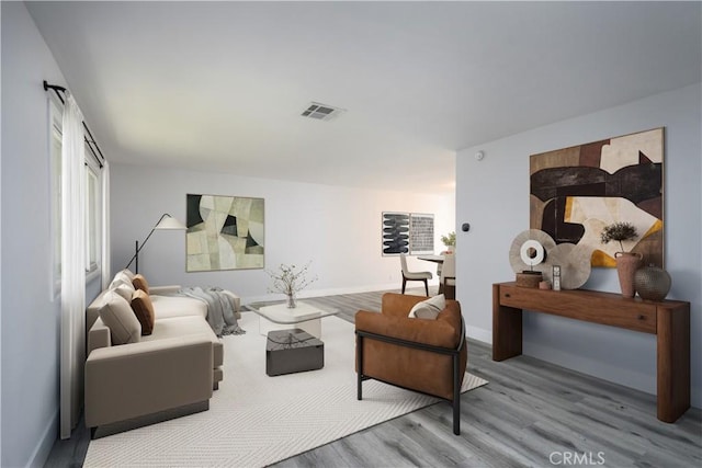 3500 W Manchester Blvd Unit 15, Inglewood, CA 90305 - living area featuring baseboards, visible vents, and wood finished floors