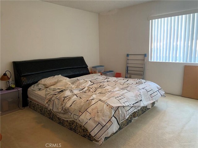 bedroom featuring carpet