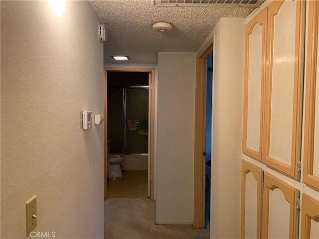 1501 S Atlantic Blvd Unit 3, Alhambra, CA 91803 - hallway with a textured ceiling and carpet flooring