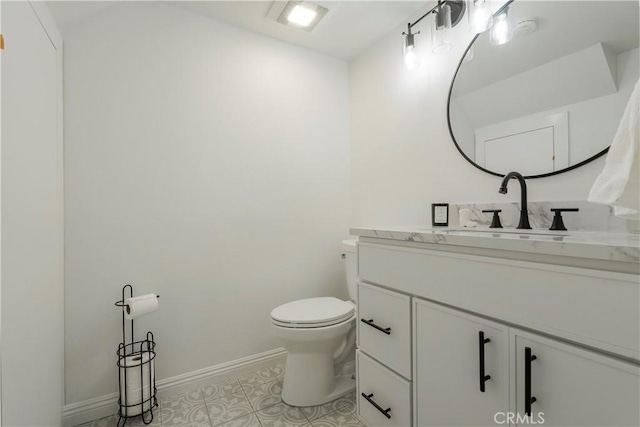 17730 Regency Cir, Bellflower, CA 90706 - bathroom featuring toilet, baseboards, tile patterned floors, and vanity