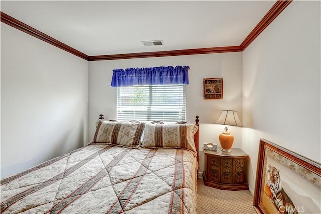 31710 Waterfall Way, Murrieta, CA 92563 - carpeted bedroom featuring visible vents and ornamental molding