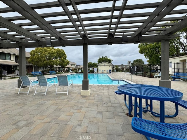 9556 Bloomfield St, Cypress, CA 90630 - community pool featuring a pergola, fence, and a patio