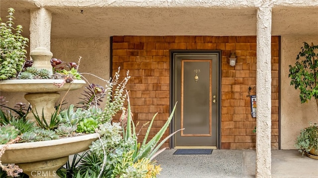 view of doorway to property