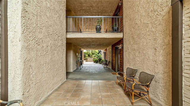 exterior space with a balcony