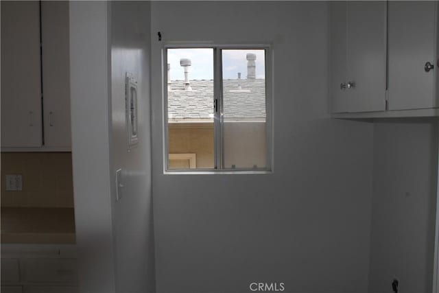 room details featuring white cabinets