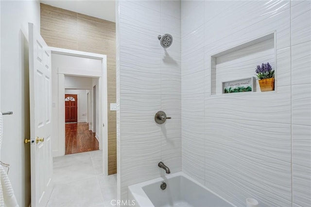 1449 W 45th St, Los Angeles, CA 90062 - bathroom with shower / bathtub combination and tile patterned floors