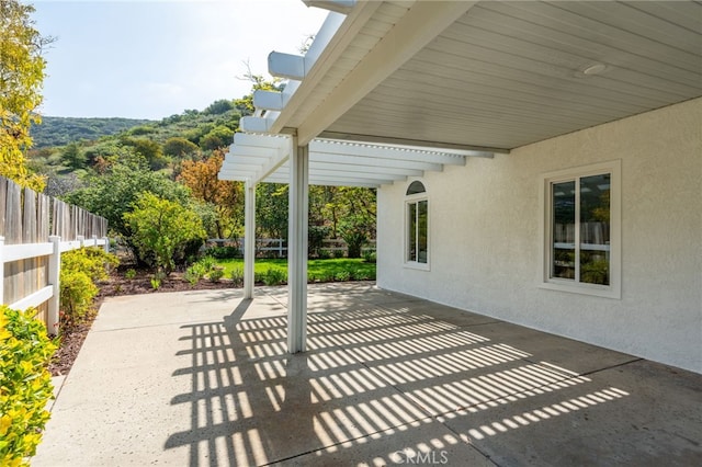 44240 La Cruz Dr, Temecula, CA 92590 - view of patio / terrace featuring a pergola and fence