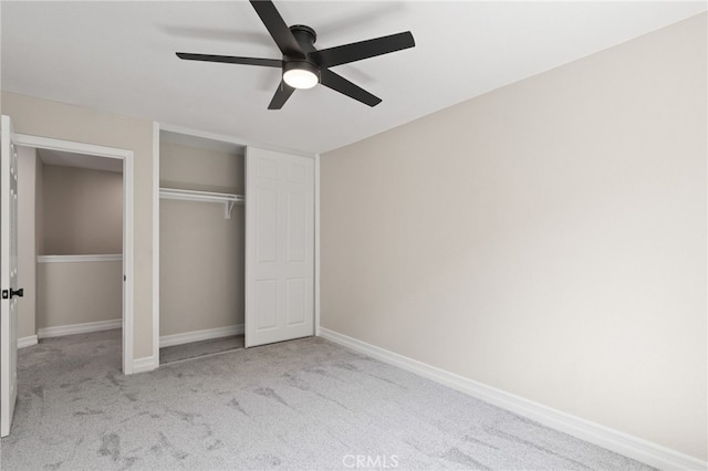 44240 La Cruz Dr, Temecula, CA 92590 - unfurnished bedroom with ceiling fan, carpet floors, baseboards, and a closet