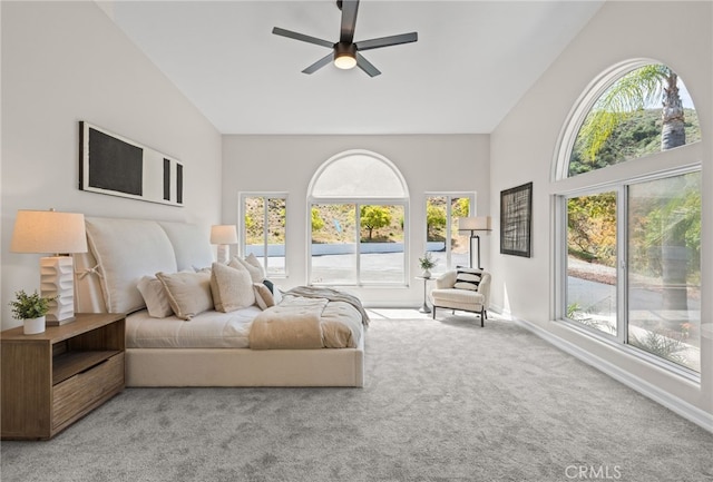 44240 La Cruz Dr, Temecula, CA 92590 - living area featuring a ceiling fan, a wealth of natural light, and carpet flooring