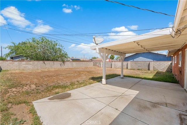 view of patio / terrace featuring a fenced backyard