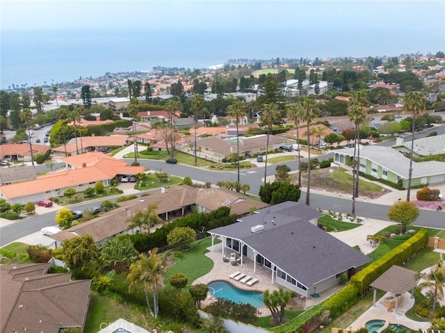 drone / aerial view with a residential view