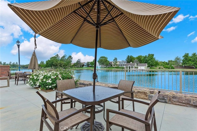 39992 Pasadena Dr, Temecula, CA 92591 - view of patio / terrace with outdoor dining space and a water view