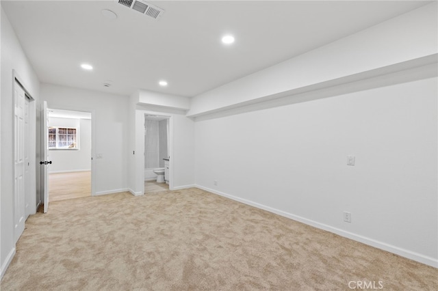 3516 Illinois Trl, Frazier Park, CA 93225 - interior space with light colored carpet, baseboards, visible vents, and recessed lighting