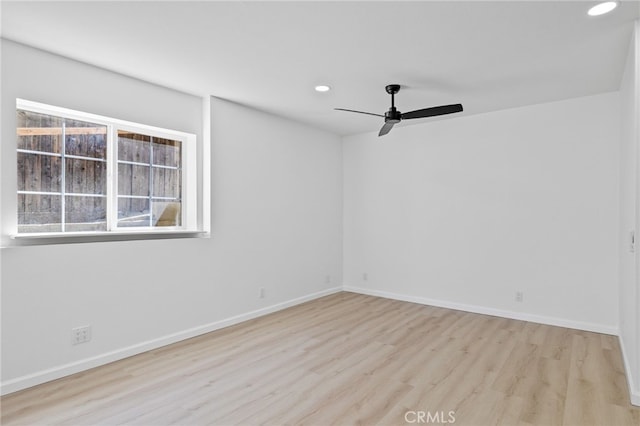3516 Illinois Trl, Frazier Park, CA 93225 - spare room featuring baseboards, ceiling fan, recessed lighting, and wood finished floors