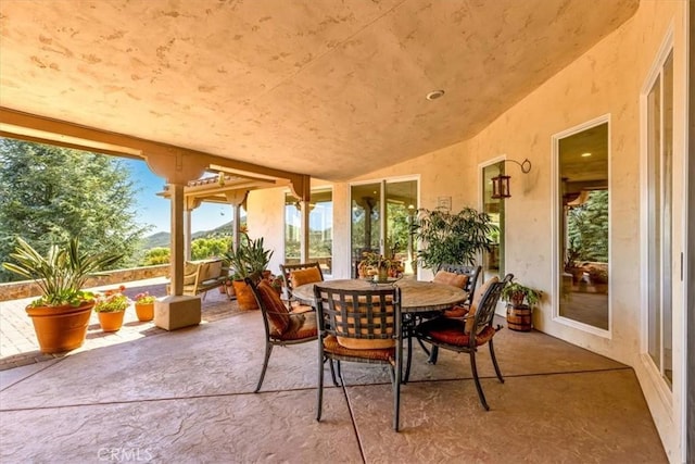 view of patio / terrace featuring outdoor dining area