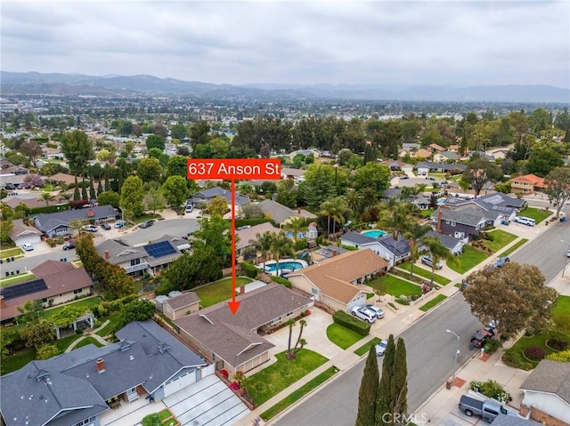 637 Anson St, Simi Valley, CA 93065 - aerial perspective of suburban area with a mountain backdrop