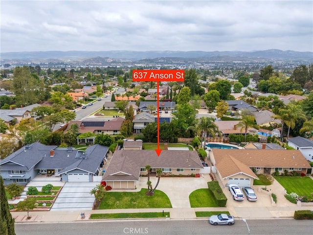 637 Anson St, Simi Valley, CA 93065 - aerial perspective of suburban area featuring mountains