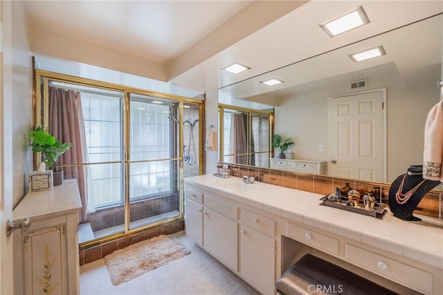 637 Anson St, Simi Valley, CA 93065 - bathroom with vanity and a shower with shower door