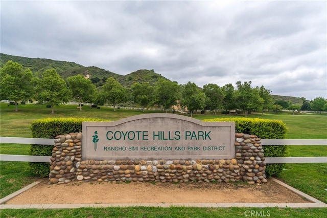 637 Anson St, Simi Valley, CA 93065 - community / neighborhood sign with a mountain view