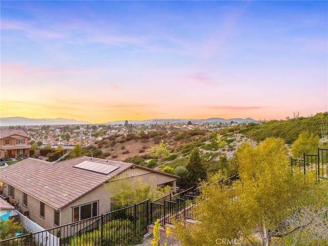 40571 Alder Ct, Temecula, CA 92591 - aerial view at dusk of a mountain view