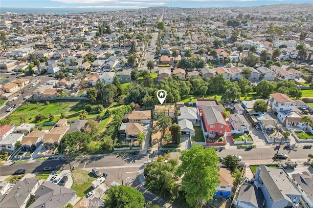 aerial view featuring a residential view