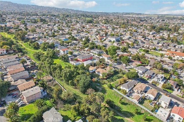 drone / aerial view with a residential view