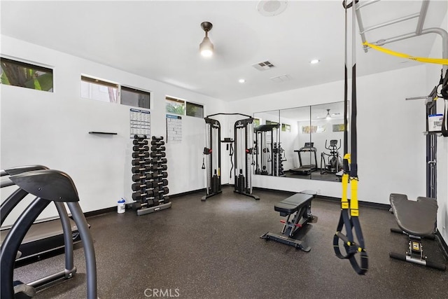44 Corniche Dr Unit G, Dana Point, CA 92629 - gym featuring recessed lighting and baseboards