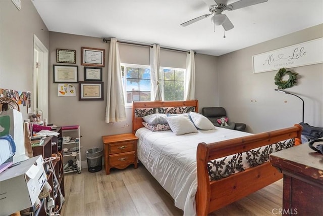 2111 Sanford St, Oxnard, CA 93033 - bedroom with a ceiling fan and light wood-style flooring
