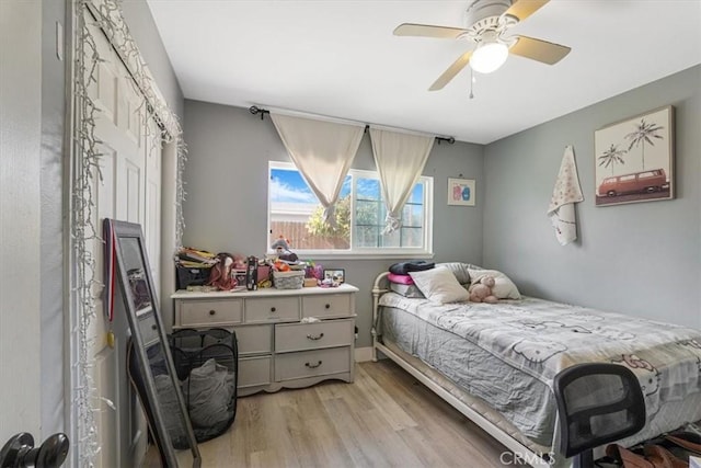 2111 Sanford St, Oxnard, CA 93033 - bedroom featuring light wood-style flooring and ceiling fan