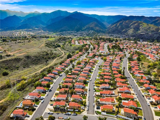 9387 Hot Springs Rd, Corona, CA 92883 - drone / aerial view with a mountain view and a residential view