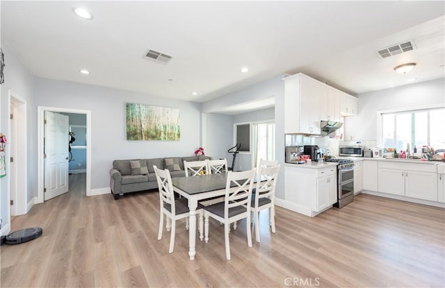 2302 Delfs Ln, Rowland Heights, CA 91748 - dining area featuring healthy amount of natural light, light wood finished floors, recessed lighting, and baseboards