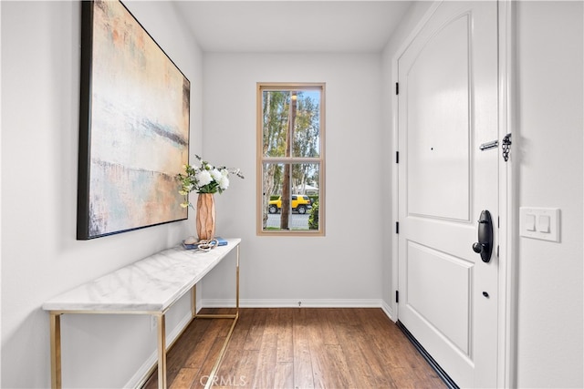 33 Jonquil, Irvine, CA 92618 - doorway to outside featuring hardwood / wood-style floors and baseboards