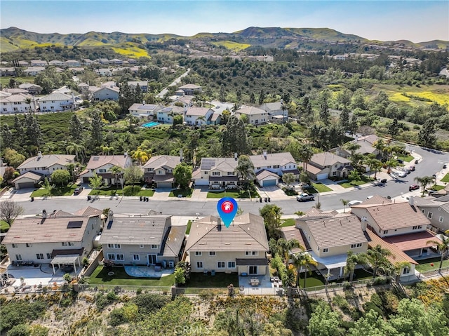16673 Carob Ave, Chino Hills, CA 91709 - aerial perspective of suburban area featuring a mountain backdrop