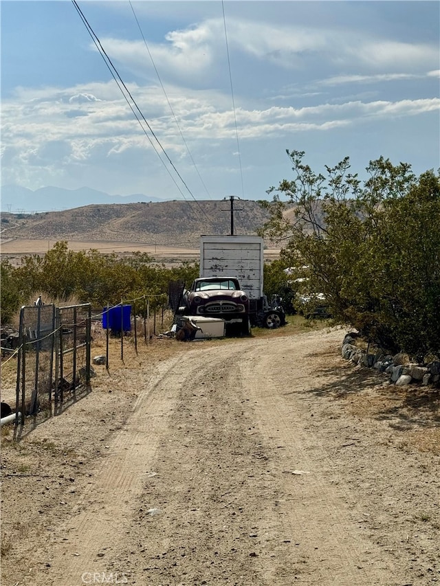 view of street featuring a mountain view