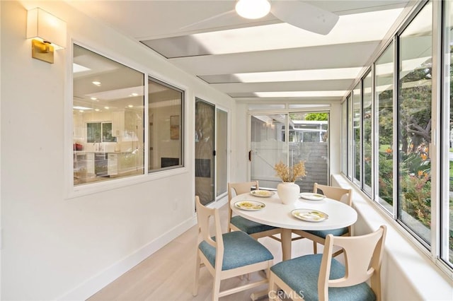 663 Via Los Altos Unit Q, Laguna Woods, CA 92637 - sunroom with baseboards and wood finished floors