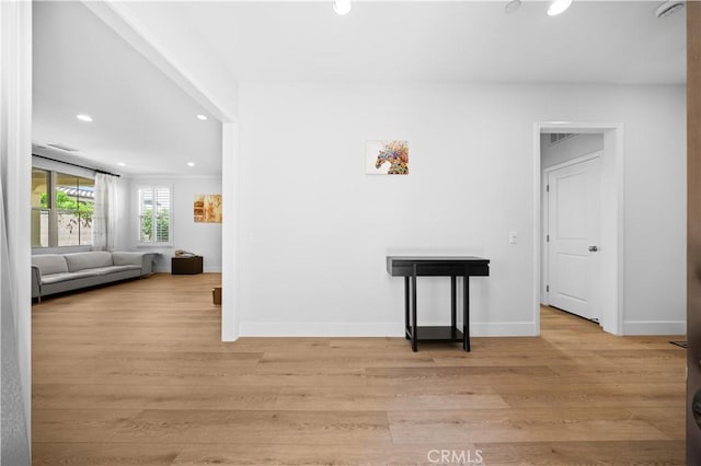 63 Birmingham, Irvine, CA 92620 - empty room featuring recessed lighting, baseboards, and light wood finished floors