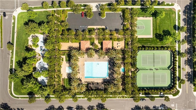 63 Birmingham, Irvine, CA 92620 - drone / aerial view of a pool area