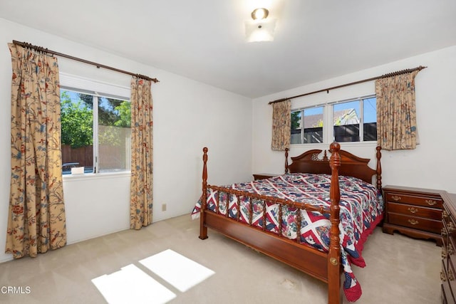 bedroom with carpet floors