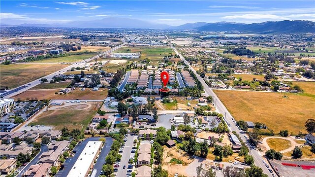 bird's eye view featuring a mountain view