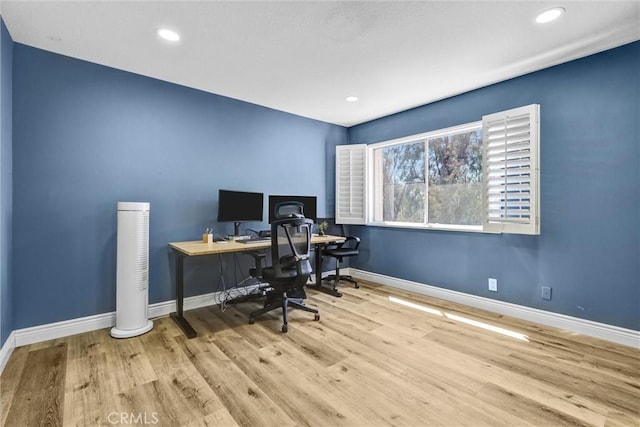 28215 Via Luis, Laguna Niguel, CA 92677 - office area with wood finished floors, baseboards, and recessed lighting
