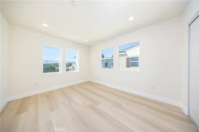 737 Lewis St, Pomona, CA 91768 - spare room with recessed lighting, baseboards, and light wood-style floors