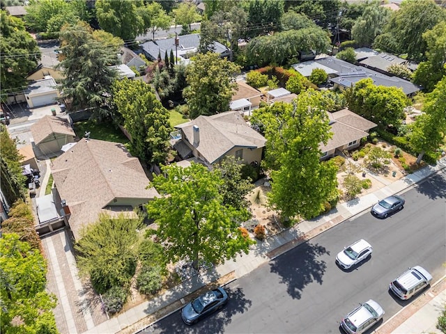 aerial view with a residential view