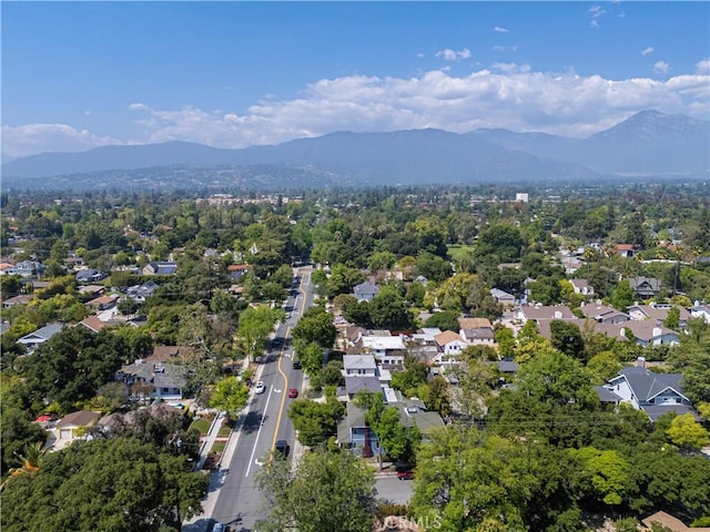 bird's eye view with a mountain view and a residential view