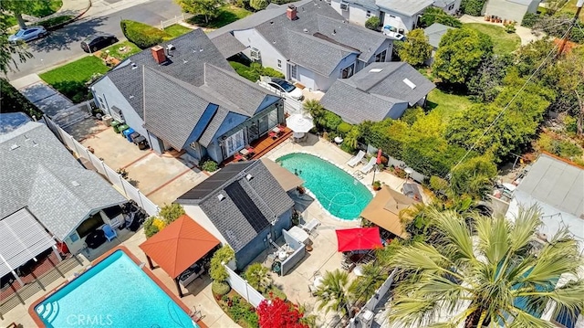 birds eye view of property featuring a residential view