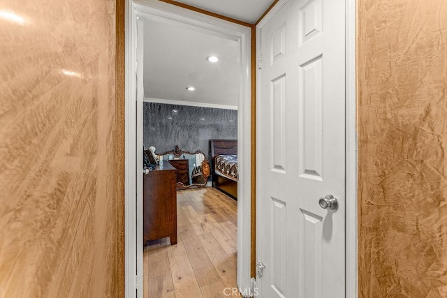1344 5th St Unit 7, Glendale, CA 91201 - corridor with wood-type flooring and crown molding