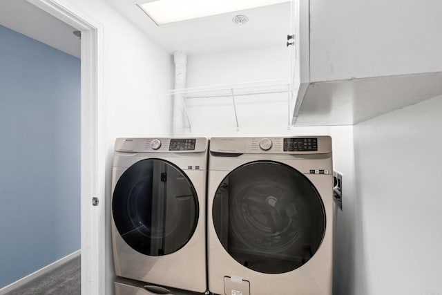 3890 Nobel Dr Unit 1706, San Diego, CA 92122 - laundry room with washing machine and clothes dryer and carpet