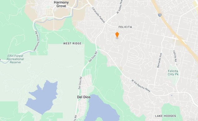 2034 Ridgecrest Pl, Escondido, CA 92029 - map of property with streets / nearby areas