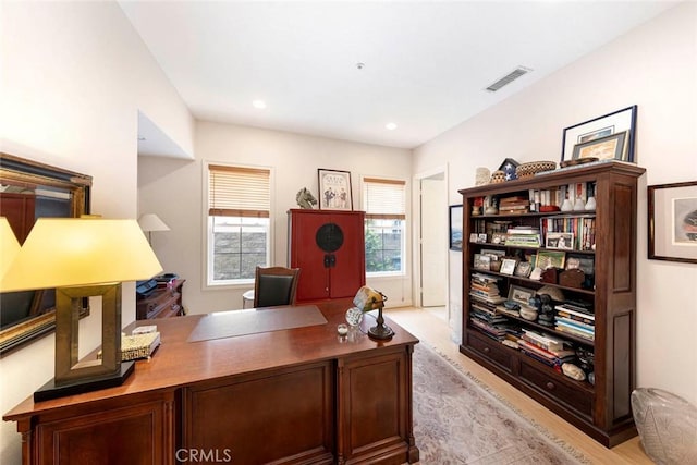 6312 Camino Marinero, San Clemente, CA 92673 - home office with recessed lighting and light wood-type flooring