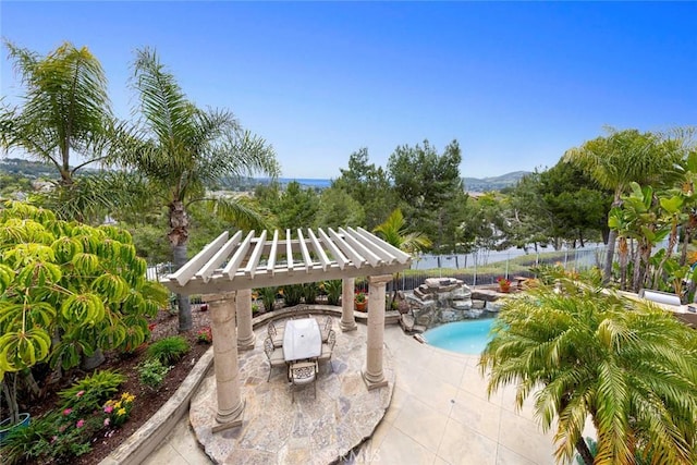 6312 Camino Marinero, San Clemente, CA 92673 - view of patio with a pergola and a mountain view