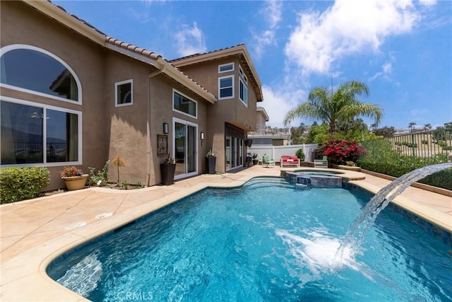 5530 Van Gogh Way, Yorba Linda, CA 92887 - view of pool with a fenced backyard, a patio area, and a pool with connected hot tub